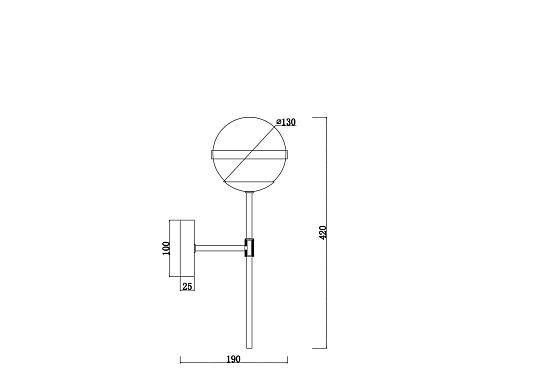 Настенный светильник (бра) Freya Sonder FR5204WL-01BS - фото