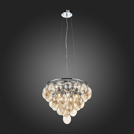 Светильник подвесной ST-Luce Хром/Коньячный E27 5*60W SL432.203.05 - фото