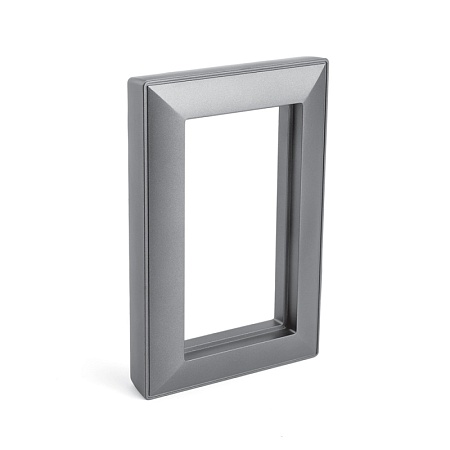 Рамка  2-местная (без перемычки),  пластик, STEKKER, PFR00-7012-06, серия Катрин, графит - фото