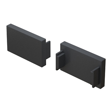 Заглушка для накладного шинопровода, 2 шт. Basity, черный - фото