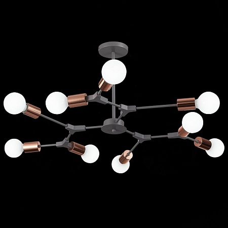 Светильник потолочный Серый, Розовое золото E27 9*60W SLE106403-09 - фото