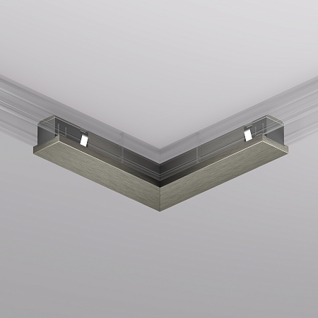 TR5723-DN Электрический коннектор для трека SHINE BASE 90° потолок-потолок, темный никель, алюминий - фото