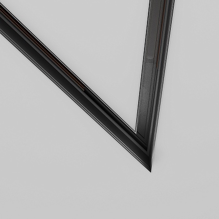 Угол-соединитель 45° Exility встраиваемый под ГКЛ 12,5мм, черный - фото