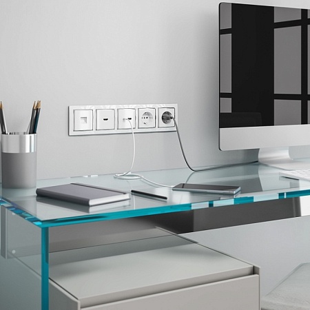 Телефонная розетка  RJ-11 белая WL01-RJ-11 - фото