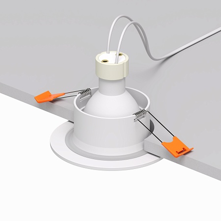 DK3016-WH Встраиваемый светильник влагозащ., IP 65, 50 Вт, GU10, белый, алюминий - фото