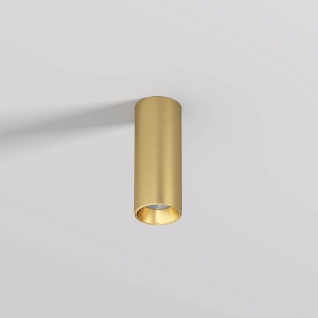 DK2615-SB Накладной светильник SHINE TUBE со светодиодом, D45*H115, IP20, 3000К, 7W, RA?90, сатинированная латунь, алюминий - фото