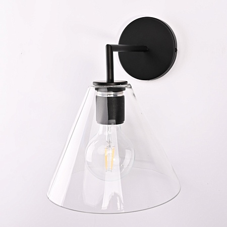 Бра Rh Utilitaire Funnel Shade Single Sconce Black Imperiumloft 123269-22 - фото