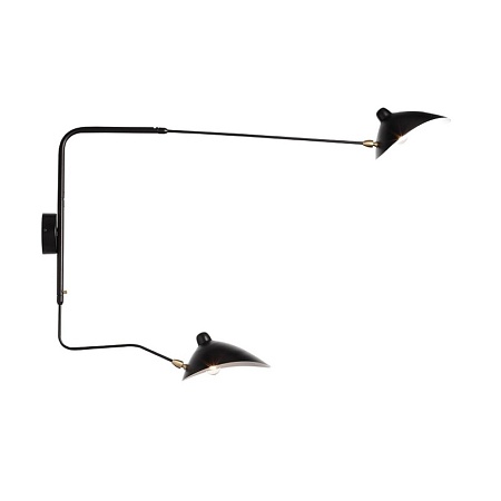 Светильник настенный ST-Luce Черный/Черный, Белый E27 2*60W SL305.401.02 - фото