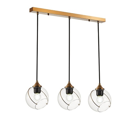 Светильник подвесной Золотистый/Прозрачный E27 3*60W SLE103103-03 - фото