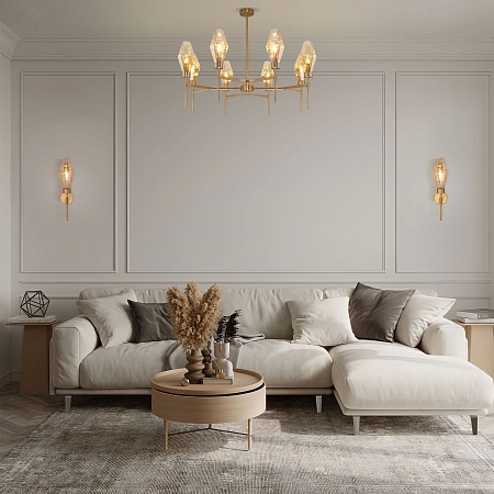 Потолочный светильник Eurosvet 60143/8 латунь - фото