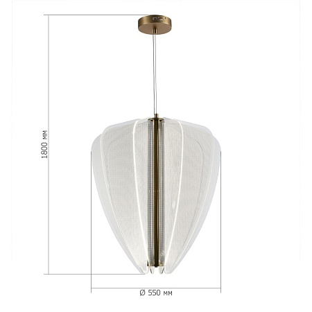 Светильник подвесной ST-Luce Золотистый/Прозрачный LED 1*75W 4000K SL6509.213.01 - фото