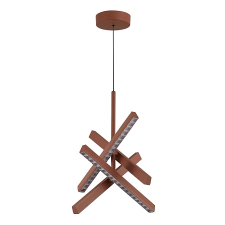 Светильник подвесной ST-Luce терракотовый/прозрачный LED 1*43W 4000K SL1018.613.04 - фото