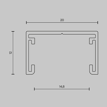 Шинопровод 1м накладной Basity, черный - фото