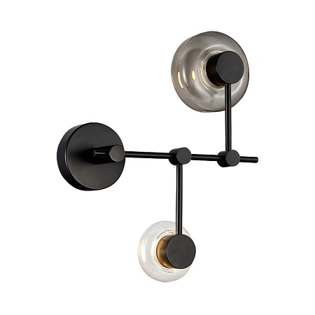 Светильник настенный ST-Luce Черный/Дымчатый, Прозрачный LED 2*3W 3000K SL6005.401.02 - фото