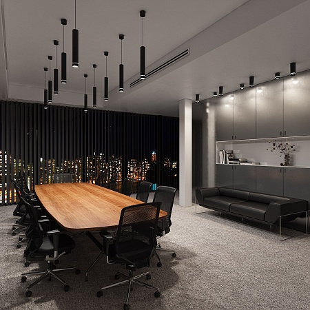 Подвесной светодиодный светильник DLR023 12W 4200K черный матовый Elektrostandard - фото