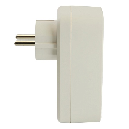 Сетевой фильтр 1-местный с/з STEKKER 250В, 16А,  2USB+1Type-C 2,4 A, серия Nova, HM81-11-1, белый - фото