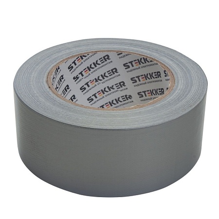 Армированная клейкая лента STEKKER INTP4-02148-40  0,21*48 мм, 40м, на тканевой основе, серый - фото