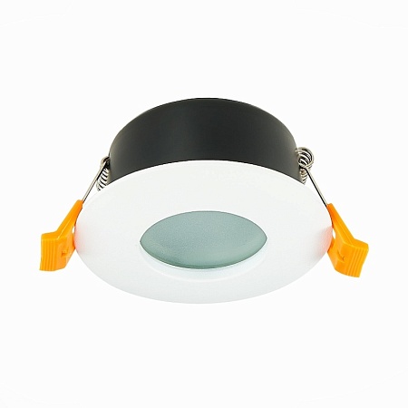 Св-к встр. Белый GU10 1*50W IP44 D84xH50 220V Без ламп ST213.508.01 - фото