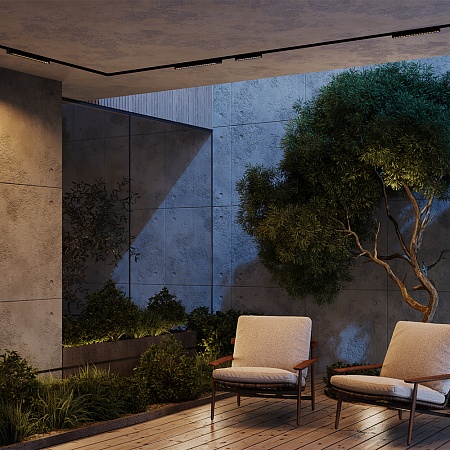 Уличный трековый светильник Outdoor O-TR02-2-S-12WB3K - фото