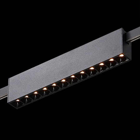 Магнитный трековый светильник FARM Черный LED 1*12W 3000K 609Lm Ra90 40 IP20 L232xW24xH ST816.406.12 - фото