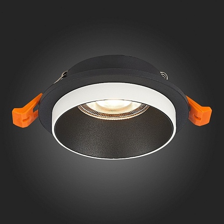 Св-к встр. Черный GU10 1*50W D92xH38 220V Без ламп ST206.408.01 - фото