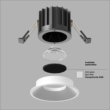 Встраиваемый светильник Technical Round DL058-12W3K-W - фото