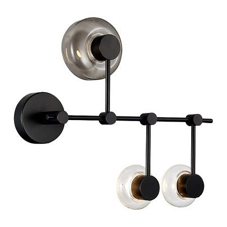 Светильник настенно-потолочный ST-Luce Черный/Дымчатый, Прозрачный LED 3*3W 3000K SL6005.401.03 - фото