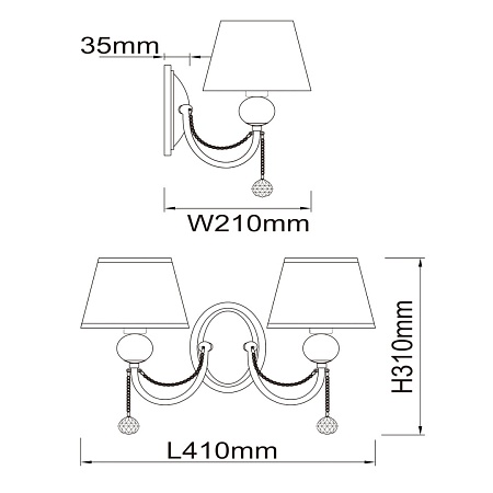 Бра MW-Light Федерика 684021302 - фото