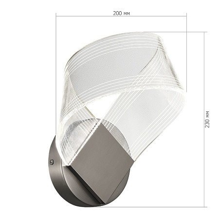 Светильник настенный ST-Luce Никель/Прозрачный LED 1*4W 4000K SL6235.101.04 - фото