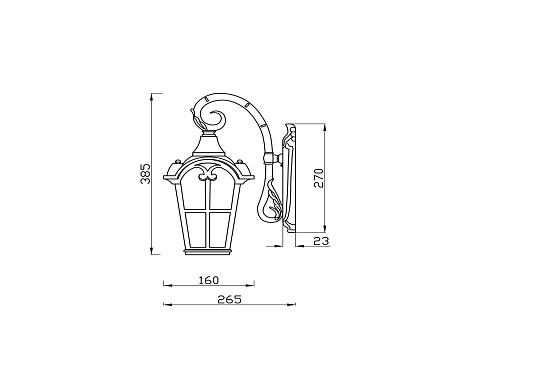 Настенный светильник (бра) Outdoor Albion O413WL-01BZ - фото