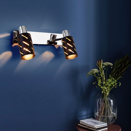 Настенный светильник Eurosvet 20090/2 черный/хром - фото