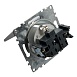 Розетка 1-местная с/з с крышкой (механизм), STEKKER GLS16-7112-03, 250В, 16А с защитной шторкой, серия Катрин, серебро - фото