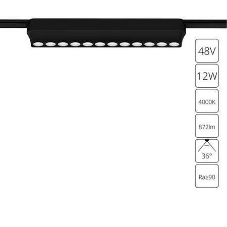 Магнитный трековый светильник Arte Lamp RAPID A6154PL-1BK - фото