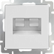 Розетка двойная Ethernet RJ-45 белая WL01-RJ45+RJ45 - фото