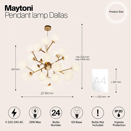 Подвесной светильник Maytoni Dallas MOD545PL-24BS - фото