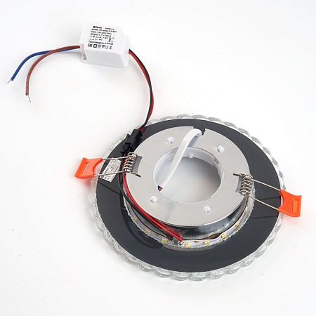 Светильник встраиваемый с белой LED подсветкой Feron CD4021 потолочный GX53 без лампы прозрачный - фото
