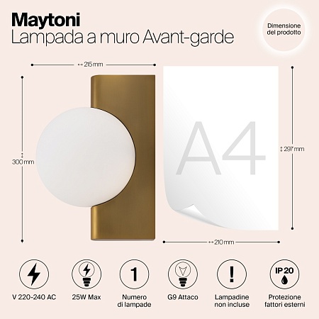 Настенный светильник (бра) Maytoni Avant-garde MOD324WL-01BS - фото