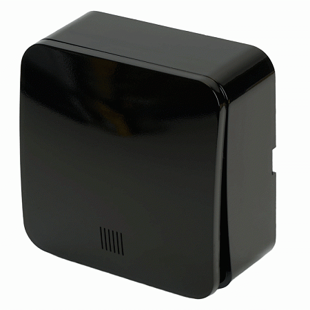 Выключатель открытой установки 1-клавишный с индикатором, STEKKER, 250В, 10А, IP20, серия София, черный, MSW10-11-20-02 - фото