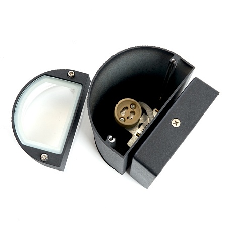 Светильник садово-парковый Feron DH1701, на стену вверх,  GU10 230V, черный - фото