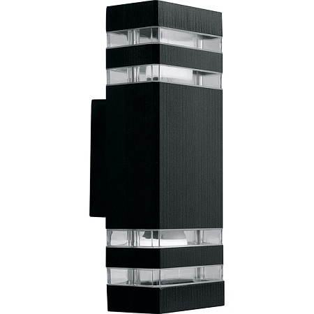 Светильник садово-парковый Feron DH0807, на стену вверх/вниз,  E27 230V, черный - фото