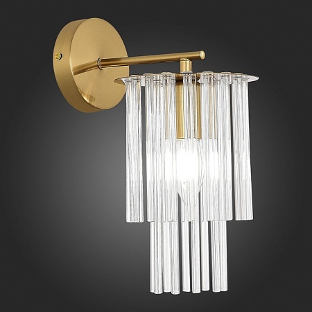 Светильник настенный Латунь/Прозрачный E14 1*40W SLE1122-301-01 - фото