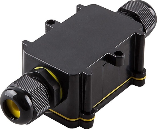 Коробка распределительная  LD522 водонепроницаемая на 2 выхода, 450V, 125x55x36, черный - фото