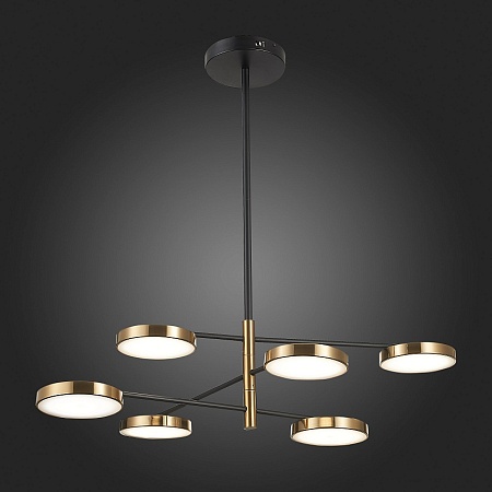 Светильник подвесной ST-Luce Черный/Латунь, Белый LED 6*7,5W 3000K SL1605.413.06 - фото
