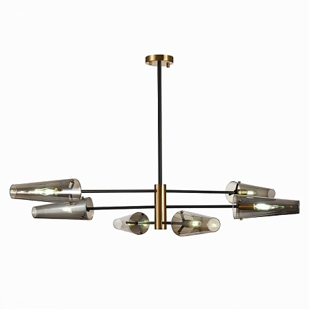 Светильник потолочный ST-Luce Бронза,Черный/Дымчатый E14 6*40W SL1209.302.06 - фото