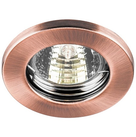 Светильник встраиваемый Feron DL10 потолочный MR16 G5.3 античная медь - фото