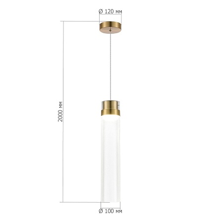 Светильник подвесной ST-Luce Латунь/Прозрачный LED 1*12W 4000K SL6236.303.01 - фото