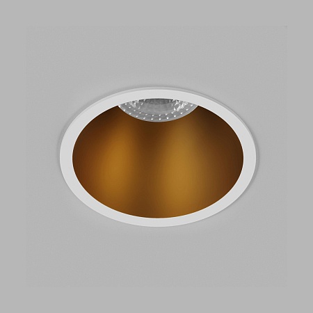 DK3026-WG Встраиваемый светильник, IP 20, 10 Вт, GU5.3, LED, белый/золотой, пластик - фото