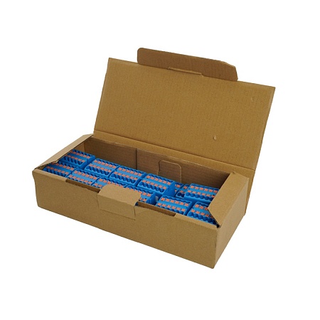 Зажим блочный (групп) для распред.тока нагрузки push-in на 12 точек, сеч 2,5 мм2, 450V, 24А, синий LD580 PTFIX 12/25 - фото