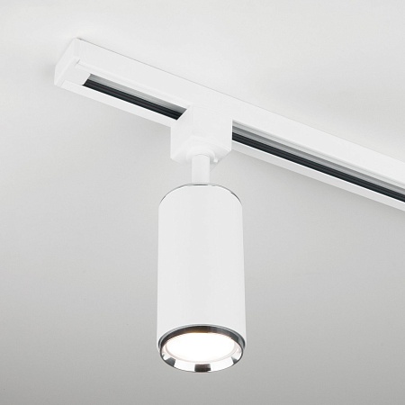 Трековый светильник для однофазного шинопровода Svit GU10 Белый/хром MRL 1013 Elektrostandard - фото