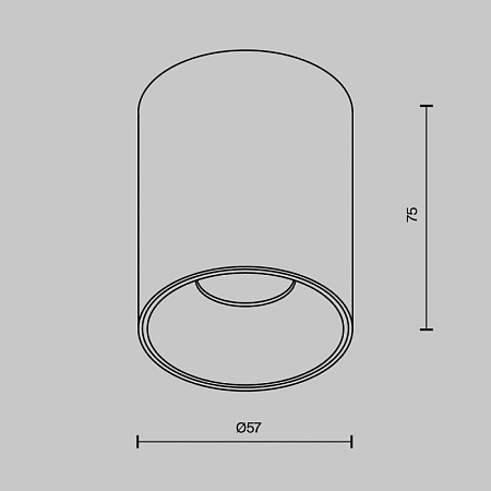 Потолочный светильник Technical Alfa LED C064CL-8W4K-RD-WB - фото